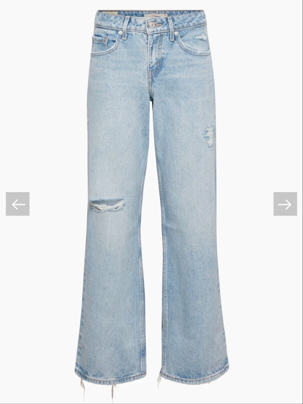 Levi's Women's Light Low Rise Loose Wide Leg Fit Distressed Jeans 28 Artizia
